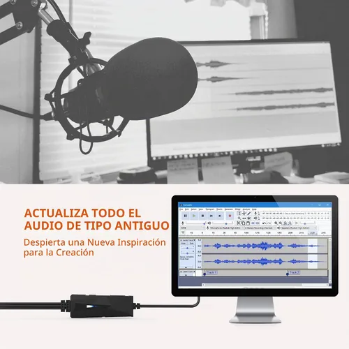Vista 3 de DriverGenius Dispositivo de tarjeta de captura de audio USB A/C AudioXfer