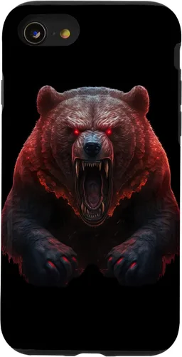 Vista 8 de Funda para iPhone 12 Mini Bear, Angry Grizzly Bear, peligroso oso de terror