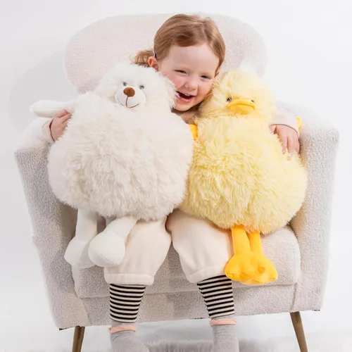 Vista 5 de Peluche de oso polar con peso, oso polar de felpa blanca, animal de peluche con peso, regalo para adultos y niños en cumpleaños o Navidad
