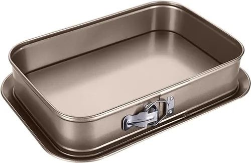 Vista 5 de meleg otthon Springform - Molde para tartas de queso, a prueba de fugas, rectangular, antiadherente, parte inferior extraíble, color negro
