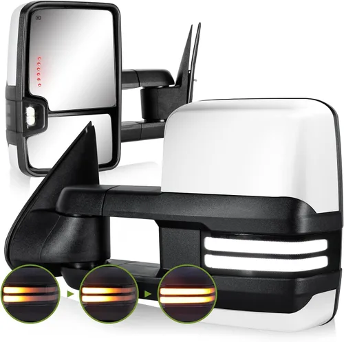 Vista 10 de Switchback Espejos de Remolque para Chevy Silverado GMC Sierra 2003-2007 Espejo Lateral con Señal de Giro Dinámica Luz de Marcha Lámpara de Respaldo