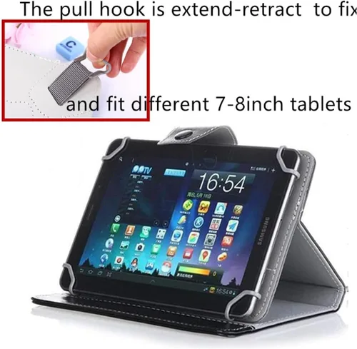 Vista 4 de Funda Universal para Tablet de 7 7.9 Pulgadas, Funda con Soporte Plegable y Sólida, Compatible con Todas las Tabletas Android de 7" 7.9
