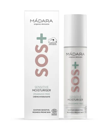 Vista 8 de Madara SOS Hydra Recharge - Crema hidratante facial de 1.7 fl oz, ácido hialurónico + peonía del norte + semilla de linaza, crema hidratante de día