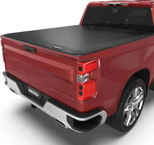 Vista 16 de OEDRO FRP Cubierta Tonneau Rígida de Triple Pliegue Compatible con Chevy Silverado 1500 y GMC Sierra 1500 2007-2013 Nuevo Estilo de Carrocería Cama