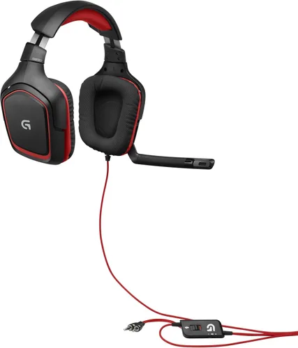 Vista 8 de Logitech G230 Auriculares Stereo Gaming con micrófono, Negro, Rojo