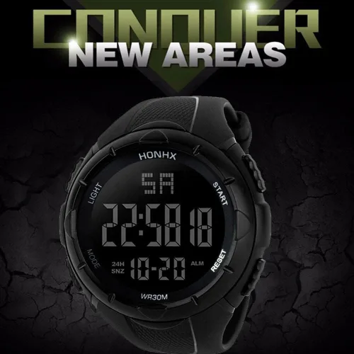 Vista 3 de Relojes de lujo para hombre, analógicos, digitales, militares, LED, impermeable, para marido, papá