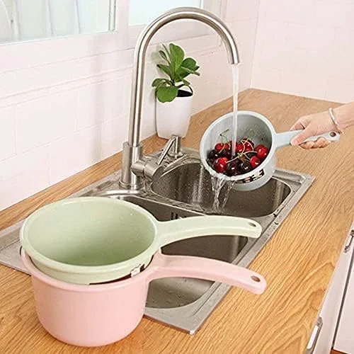 Vista 6 de 4 cucharas de agua gruesas, cucharones de plástico grandes con mango para el hogar, cocina, baño, 3 ledles y 1 bola de lavado