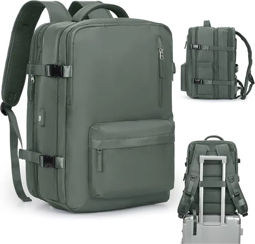 Vista 24 de VGCUB Mochila grande de viaje para trabajo, negocios, mochila para computadora portátil aprobada para vuelo, para mujeres y hombres, mochila