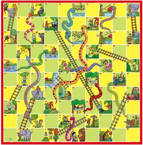 Vista 3 de Juego de mesa Ludo serpientes y escaleras.(versión en inglés)