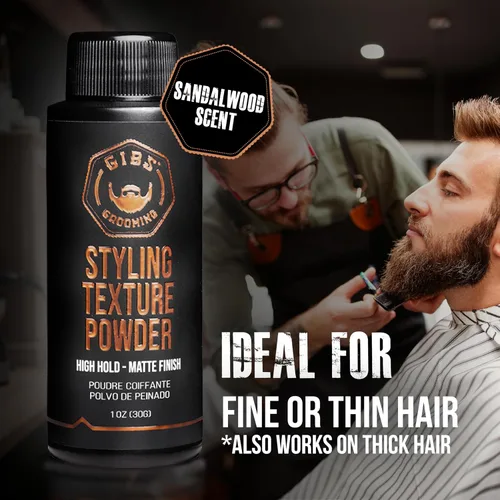 Vista 5 de GIBS Grooming - Polvo de textura de peinado para hombres y mujeres - Alta fijación - Acabado mate - Todo tipo de cabello - Textura, volumen, agarre