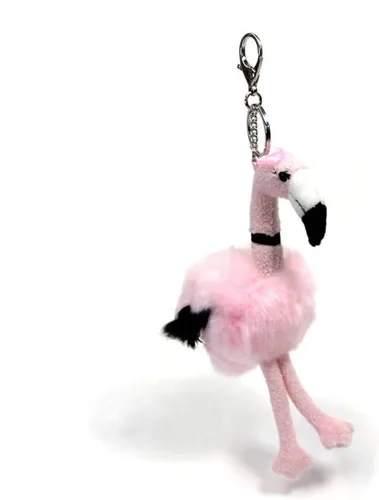 Vista 3 de GUND Llavero de peluche de flamenco de moda, rosa, 9 pulgadas