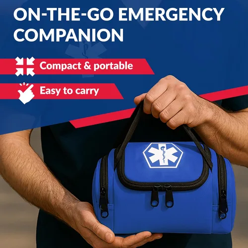 Vista 5 de Dixie EMS Dixigear Bolsa Vacía de Primer Respondedor II 10.5" x 5" x 8" - Azul