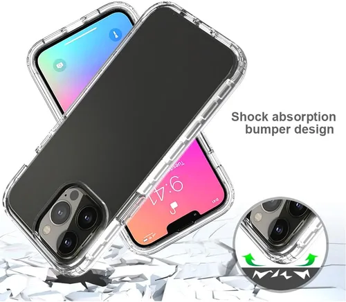 Vista 7 de Funda híbrida de PC+TPU para iPhone 11 Pro de 5.8 pulgadas con protector de pantalla incorporado resistente híbrido de cuerpo completo a prueba