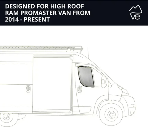 Vista 5 de VanEssential Rejillas Protectoras de Puertas Delanteras (Par) Diseñadas para Ram Promaster Van