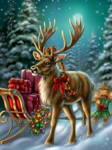 Vista 8 de VAIIEYO Kits de arte de diamantes para adultos, Papá Noel, kit de arte de diamantes 5D para principiantes, Navidad, pintura de bricolaje