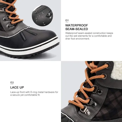 Vista 4 de Aleader - Botas de nieve impermeables para mujer