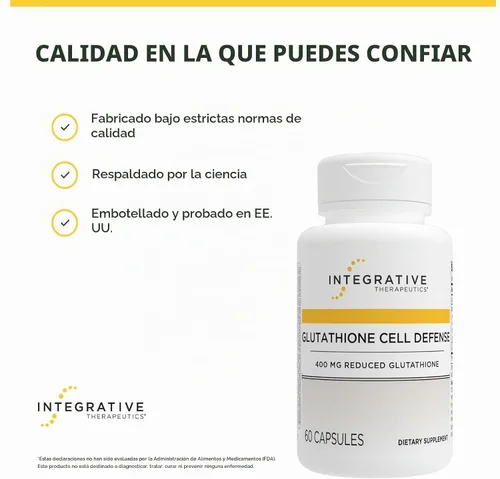 Vista 6 de Integrative Therapeutics Defensa celular de glutatión, 60 cápsulas