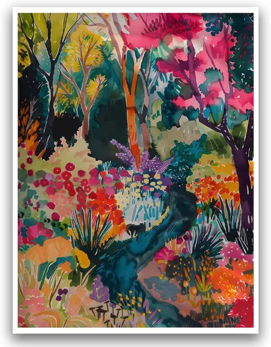 Vista 9 de Juego de 3 pósteres florales retro, imágenes de flores coloridas, póster moderno y colorido de arte de pared botánico bohemio de mediados de siglo