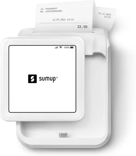 Vista 4 de SumUp Paquete de impresora Solo + - Lector de tarjetas de crédito de pago. Interfaz de pantalla táctil completa con tarjeta SIM gratuita y datos