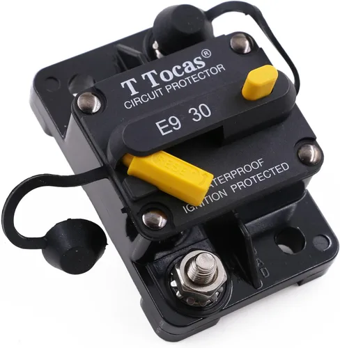 Vista 28 de E69 Interruptor de circuito de 10 A T3 con restablecimiento manual Mini de montaje en superficie IP66 Interruptor conmutable de 10 A