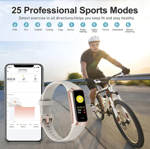 Vista 5 de Zeacool - Reloj inteligente para salud con monitor de frecuencia cardíaca 24/7, oxígeno en sangre, presión arterial, monitor de sueño, rastreadores