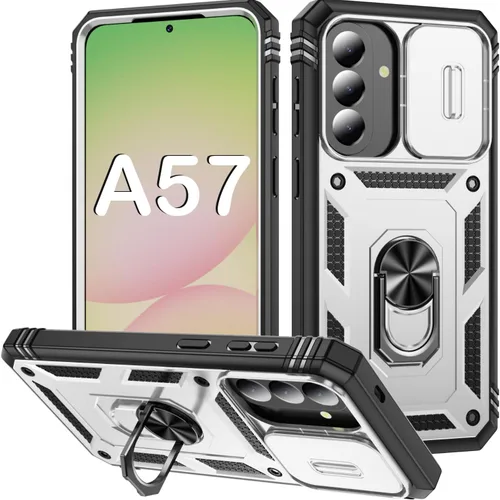 Vista 157 de PASNEW Funda militar para iPhone 13 Pro Max, cubierta de cámara deslizante y soporte de anillo de metal de 360°, carcasa rígida multicapa resistente