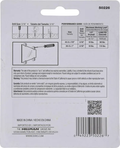 Vista 7 de OOK 534016 - Soportes ajustables de plástico para espejos de 1/4 de pulgada y 20 libras, paquete de 4