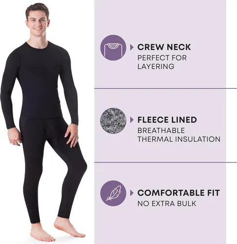 Vista 2 de Rocky - Conjunto de dos piezas de ropa interior térmica para hombre, 3XL