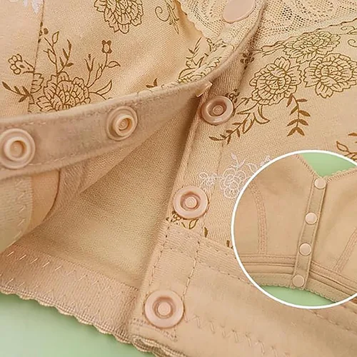 Vista 5 de Ainid Brasier con botón frontal, cómodo y transpirable, brasier deportivo para mujer