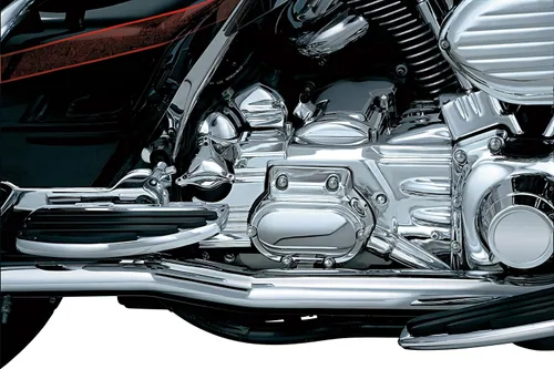 Vista 3 de Kuryakyn 8264 Accesorio de acento de motocicleta: cubierta de boquilla de llenado de aceite para motocicletas Harley-Davidson 1993-2006, cromo