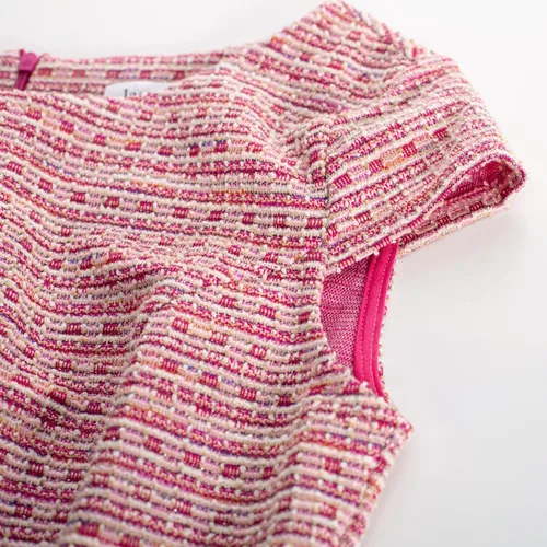 Vista 8 de JASAMBAC Vestidos de trabajo de verano para mujer, estilo vintage de los años 50, acampanados, vestido de tweed, vestido midi para iglesia, trajes