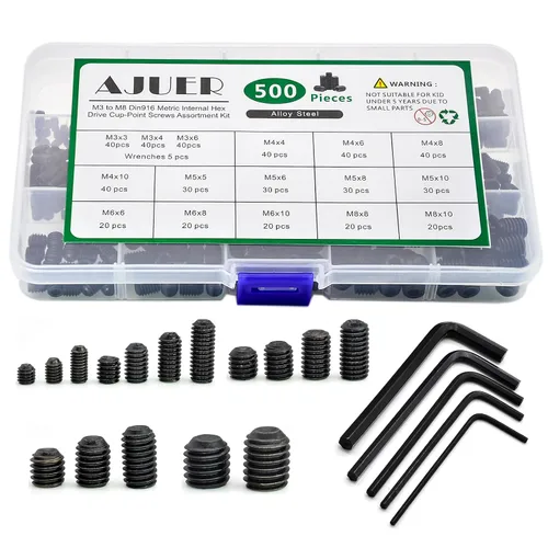 Vista 8 de 360PCS Tornillo de cabeza Allen hexagonal M2.5/M3/M4/M5/M6/M8
