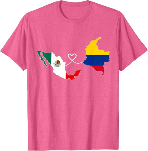 Vista 35 de Camiseta Half Colombian Half Mexican Flag Map DNA Mexico Colombia