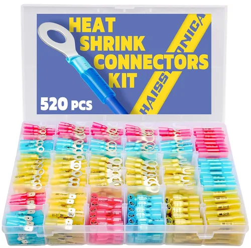 Vista 8 de haisstronica 120 PCS Conectores de Cable Termorretráctil - Conectores de Empalme Termorretráctiles de Grado Marino - Kit de Conectores Eléctricos