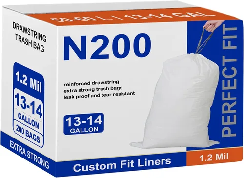 Vista 9 de 200 unidades para Code G Azul y Blanco Compatible con SimpIehuman Code G 8-9 galones 1.2 mil de grosor resistente con cordón reforzado, resistente a