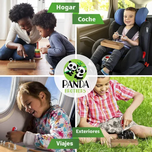 Vista 5 de Panda Brothers Juego de tablero de destornillador Montessori - Juguetes Montessori de madera para niños de 4 años y niños pequeños, contenedor