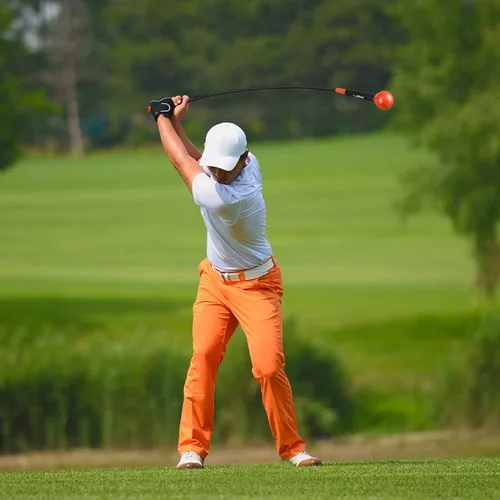 Vista 7 de Entrenador de swing de golf de 48 pulgadas/40 pulgadas, palo de calentamiento para fuerza, flexibilidad, entrenamiento de tempo, ayuda de práctica