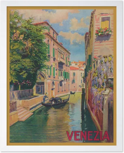 Vista 7 de Poster Master Póster de viaje vintage, impresión de turismo retro, regalo para viajeros, amigos, Venecia, Italia, Venecia, romántico, Europa, canal