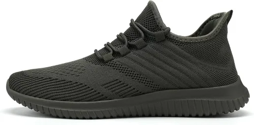 Vista 3 de LCGJR Zapatos deportivos para caminar sin cordones para hombre, tenis de moda, ligeros, para correr, entrenamiento, transpirables, informales