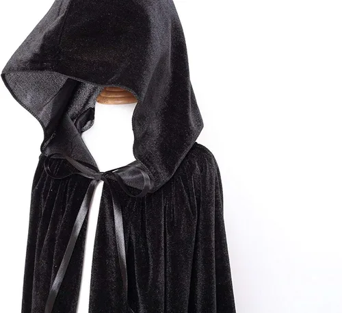 Vista 6 de Makroyl - Capa de terciopelo para niños con capucha para disfraces de Halloween o Navidad