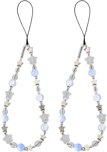 Vista 11 de Beaded Phone Charm Cute Fixed Beads Pearl Wristlet Chain Camera Wrist Strap CarKey Lanyard