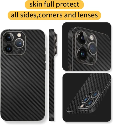 Vista 3 de Adhesivo para teléfono iPhone 11 Skin Wrap Vinilo de fibra de carbono ultra fino delgado Ultraligero Adhesivo protector de vidrio Película