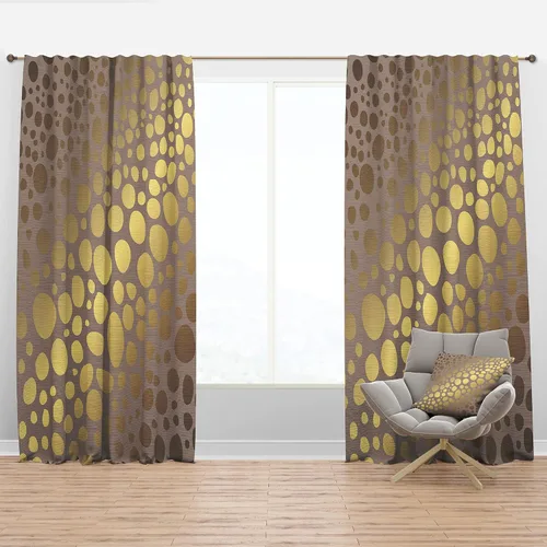 Vista 20 de DesignQ Cortinas opacas con patrón circular pastel retro II para dormitorio, cortinas para sala de estar, cortinas con aislamiento térmico, panel