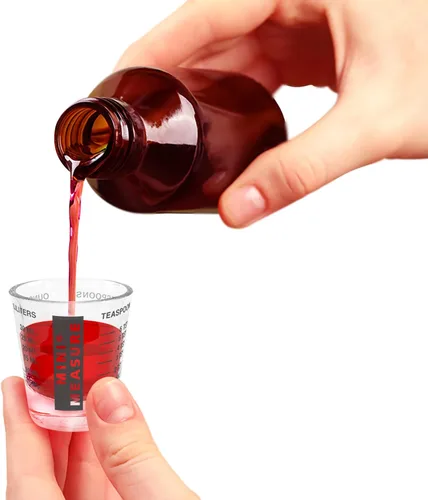 Vista 6 de Kolder Medida Mini de Vidrio Pesado, 20 Mediciones Incrementales Vaso de Chupito Medidor Multiusos para Líquido y Seco, Negro, Juego de 2