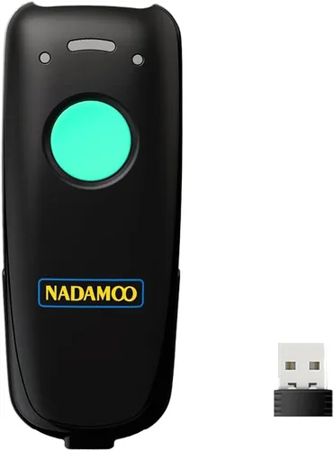 Vista 11 de NADAMOO Escáner de código de barras inalámbrico compatible con función Bluetooth, 2.4G inalámbrico y con cable, escáner de código de barras 3 en 1