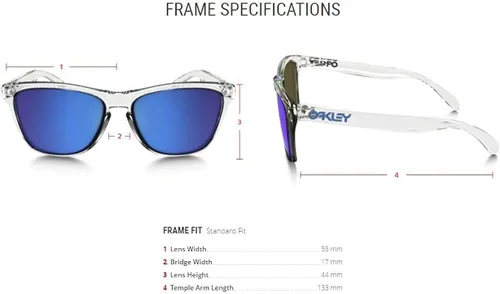Vista 5 de Oakley Frogskins - Gafas de sol transparentes con lente de zafiro Prizm Crystal Clear talla única