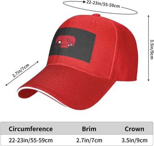 Vista 2 de Gorras de béisbol Gaming Anime Sombrero ajustable Hombres Mujeres Negro