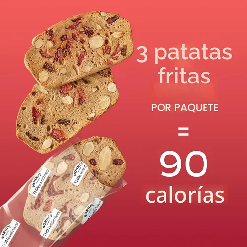 Vista 4 de Nonni's, Galletas finas de arándano, 4.4 onzas