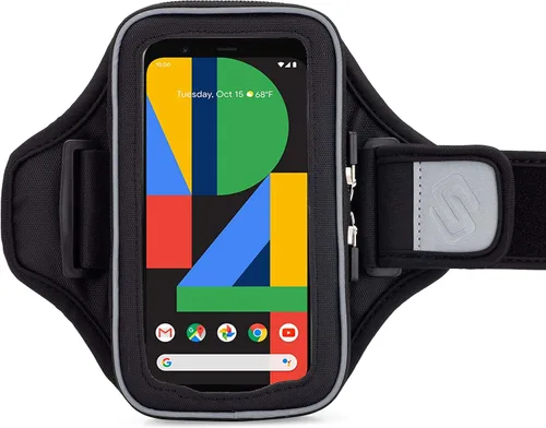 Vista 3 de Sporteer Velocity V7 - Brazalete para teléfonos estándar y pequeños, funda ajustada para iPhone 17, 16, 15 Pro (no Max), Galaxy S26, S25, Pixel 10