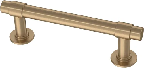 Vista 16 de Franklin Brass Francisco (paquete de 5) manijas de gabinete de 3 pulgadas con orificio central Herrajes de bronce champán para puertas de cocina